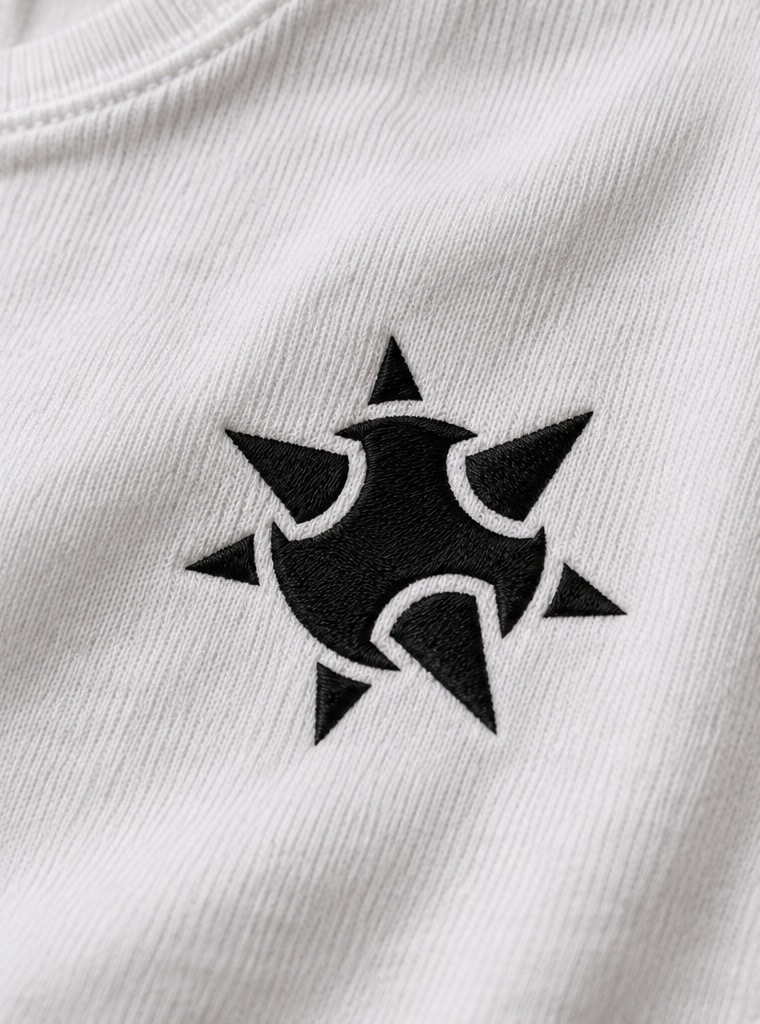 ATSHEM Embroidered Logo Tee — White, view 2